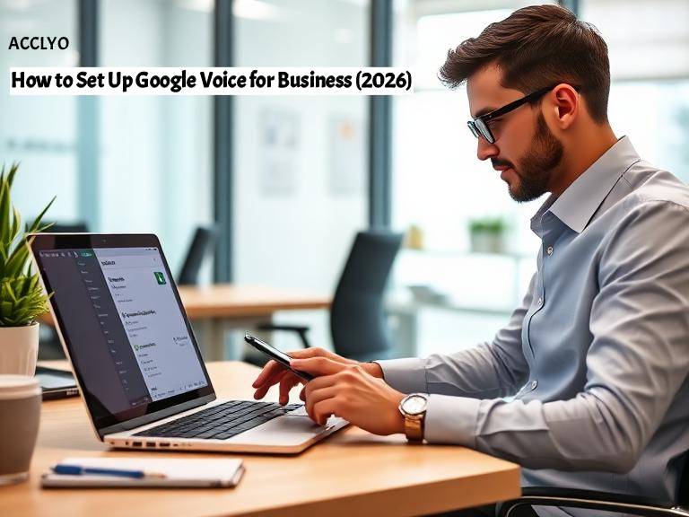 Google Voice for Business setup dashboard
